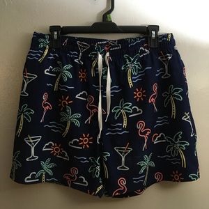 Chubbies Swim Trunks Adult Large Blue/Multicolored Shorts Pockets Lined